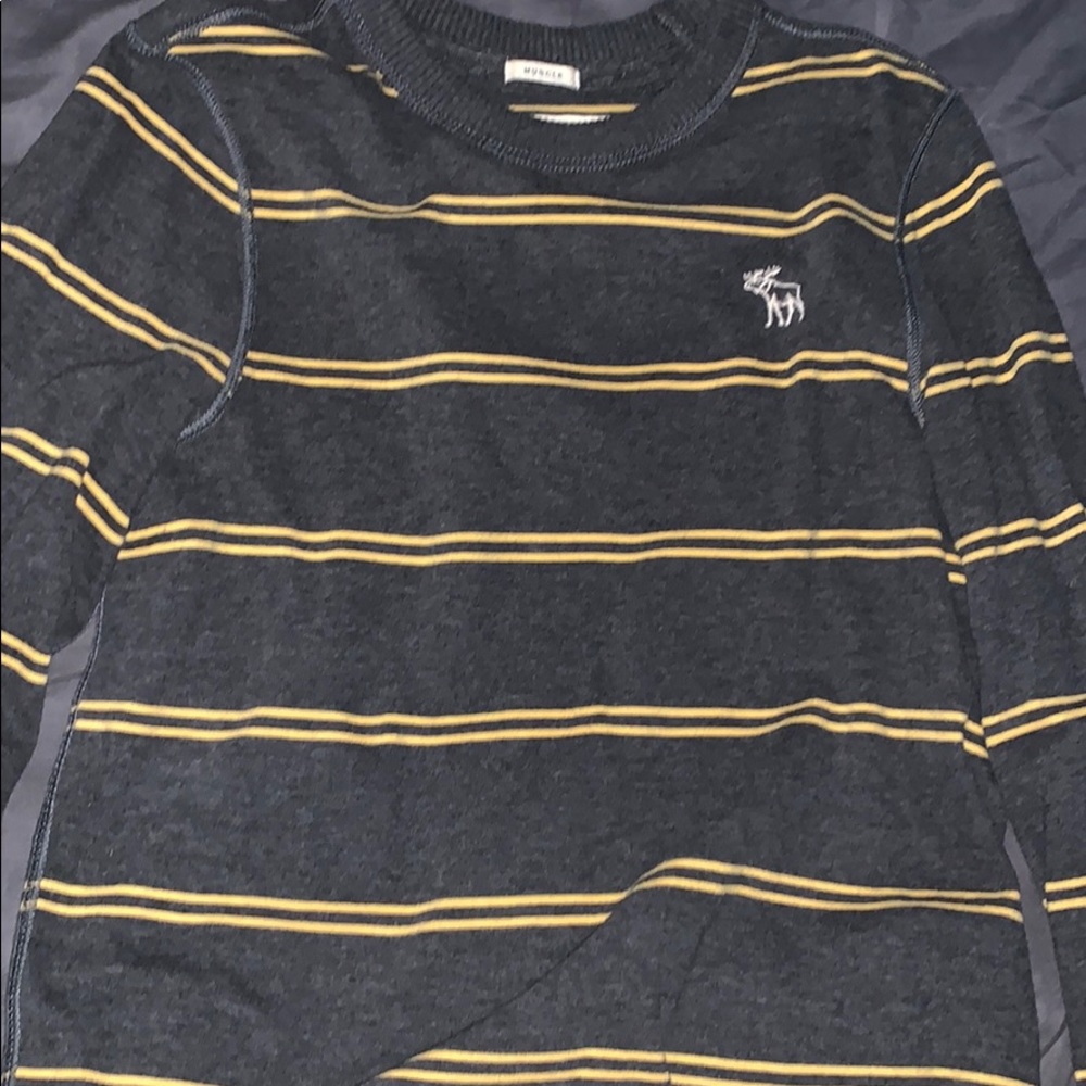 Mens Abercrombie Medium Long Sleeve Striped Shirt